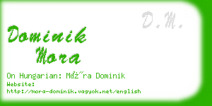 dominik mora business card